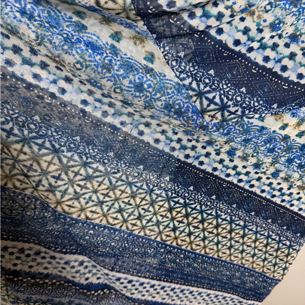 Cato Navy and Cream Patterned Maxi Dress - Picture 7 of 10